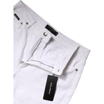 Dolce & Gabbana White Cotton Mid Waist Skinny Denim Jeans PAN75965-48