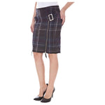 Datch Blue Polyester Skirt DA-1816-W27