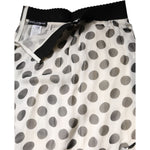 Dolce & Gabbana White Black Polka Dots Knee Length Skirt SKI2081-36