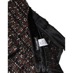 Dolce & Gabbana Multicolor High Waist Tartan Tweed Mini Skirt SKI2088-36