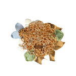 Dolce & Gabbana Multicolor Floral Crystals Pearls Enamel Accents Brooch SMY10443