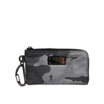 Dolce & Gabbana Black Gray Camouflage Logo Plaque Keyring Pouch Bag BAG4287