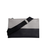Dolce & Gabbana Black White Leather Logo Embossed Crossbody Bag BAG4290