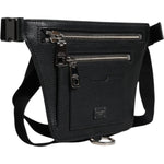 Dolce & Gabbana Black Calfskin Logo Plaque Belt Waist Men Fanny Pack Bag BAG4294