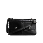 Dolce & Gabbana Black Leather Logo Purse Shoulder Crossbody Bag
