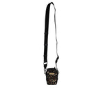 Dolce & Gabbana Multicolor Leopard Jacquard Logo Plaque Neck Strap Bag BAG4301