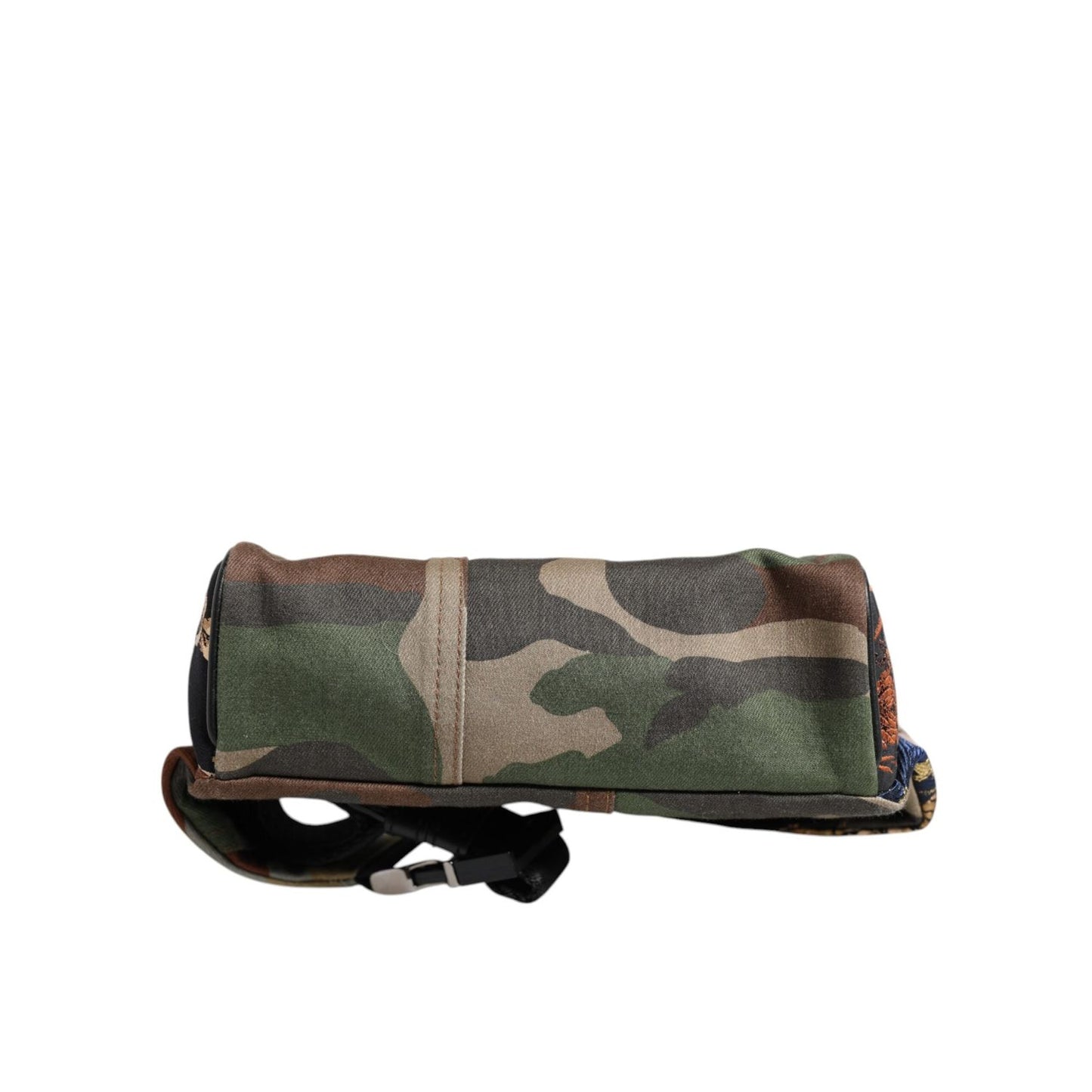 Dolce & Gabbana Multicolor Camouflage Patchwork Logo Waist Fanny Pack Bag BAG4310