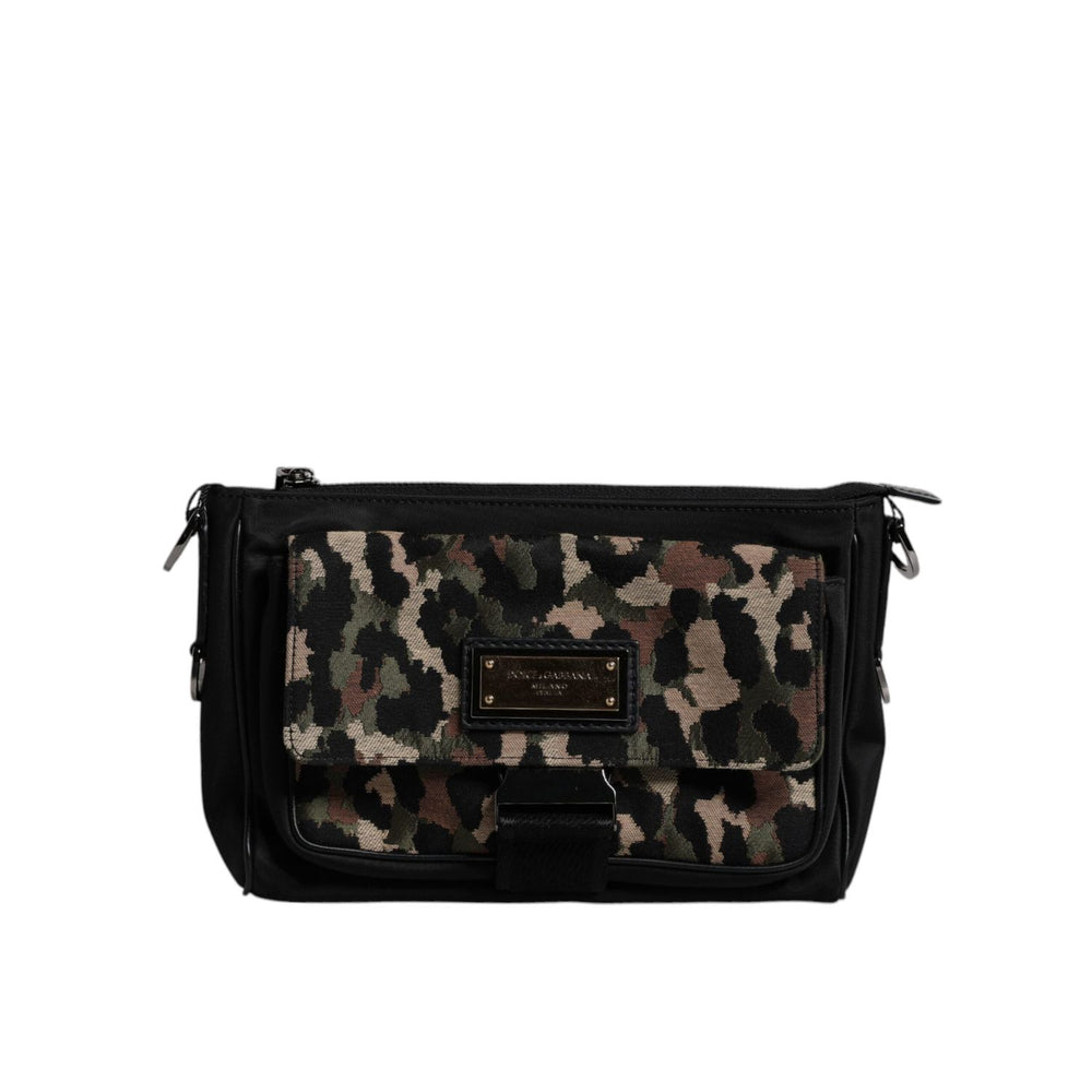 Dolce & Gabbana Multicolor Leopard Jacquard Crossbody Bag BAG4314