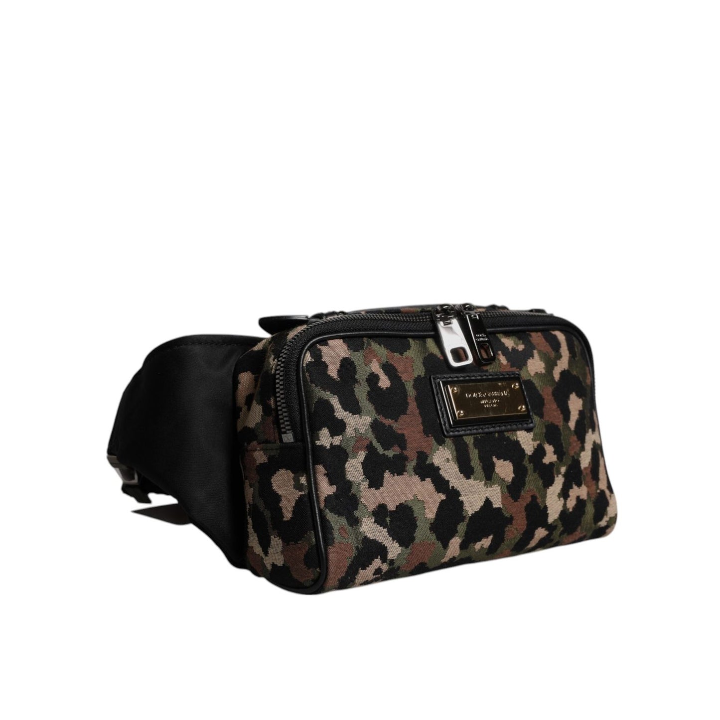 Dolce & Gabbana Multicolor Leopard DG Logo Belt Waist Fanny Pack Bag BAG4317
