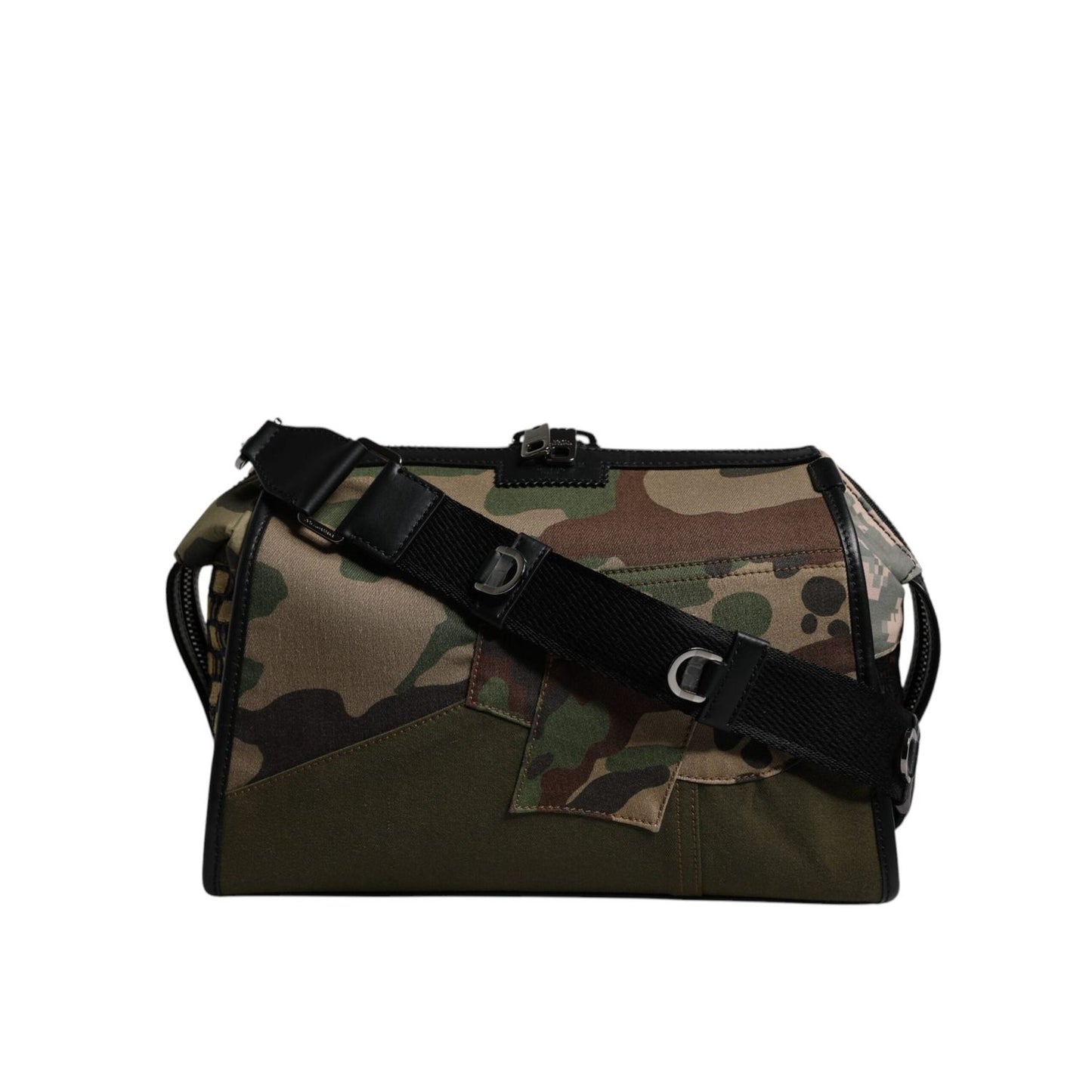 Dolce & Gabbana Multicolor Camouflage Patchwork Crossbody Bag BAG4318