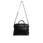 Dolce & Gabbana Black Leather Messenger Shoulder Strap Bag