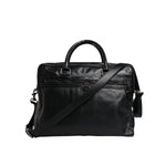 Dolce & Gabbana Black Leather Messenger Shoulder Strap Bag