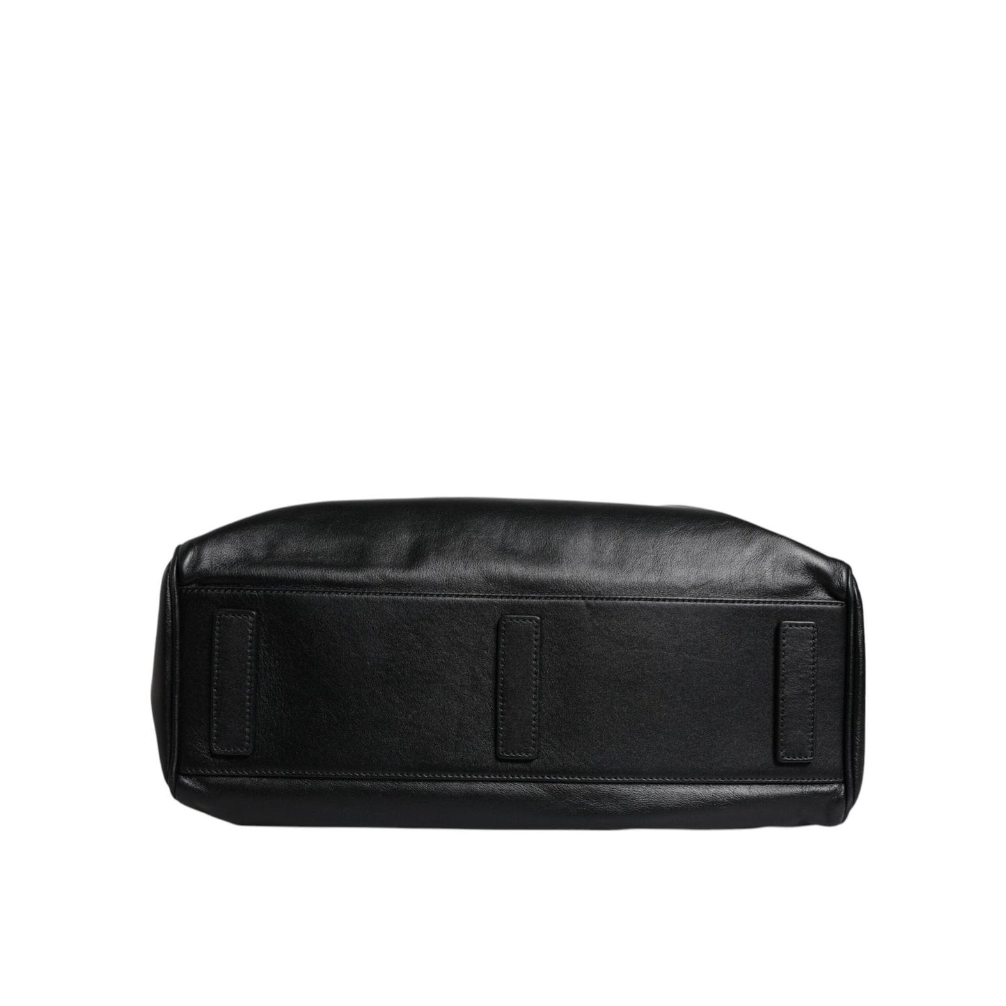 Dolce & Gabbana Black Leather Messenger Shoulder Strap Bag