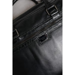 Dolce & Gabbana Black Leather Messenger Shoulder Strap Bag