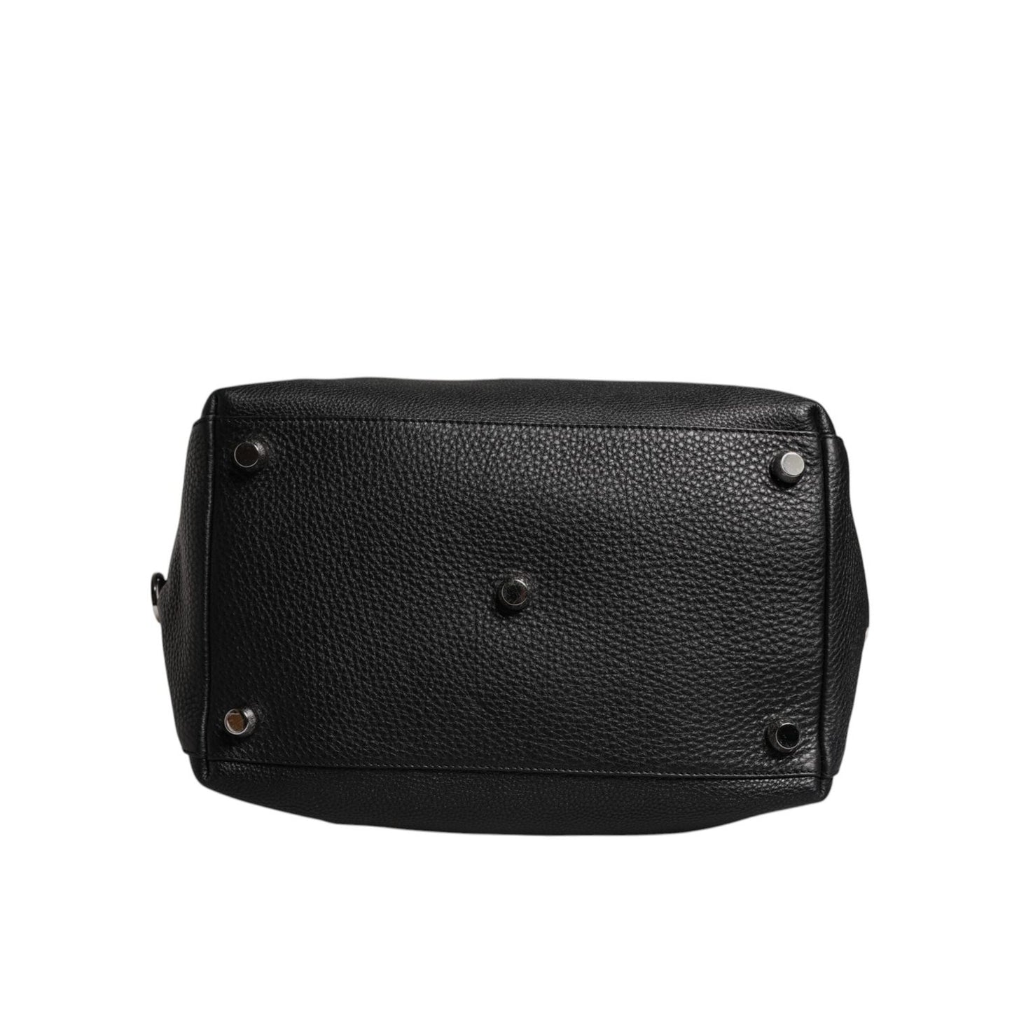 Dolce & Gabbana Black Calfskin Leather Hand Shoulder Duffle Bag BAG4347
