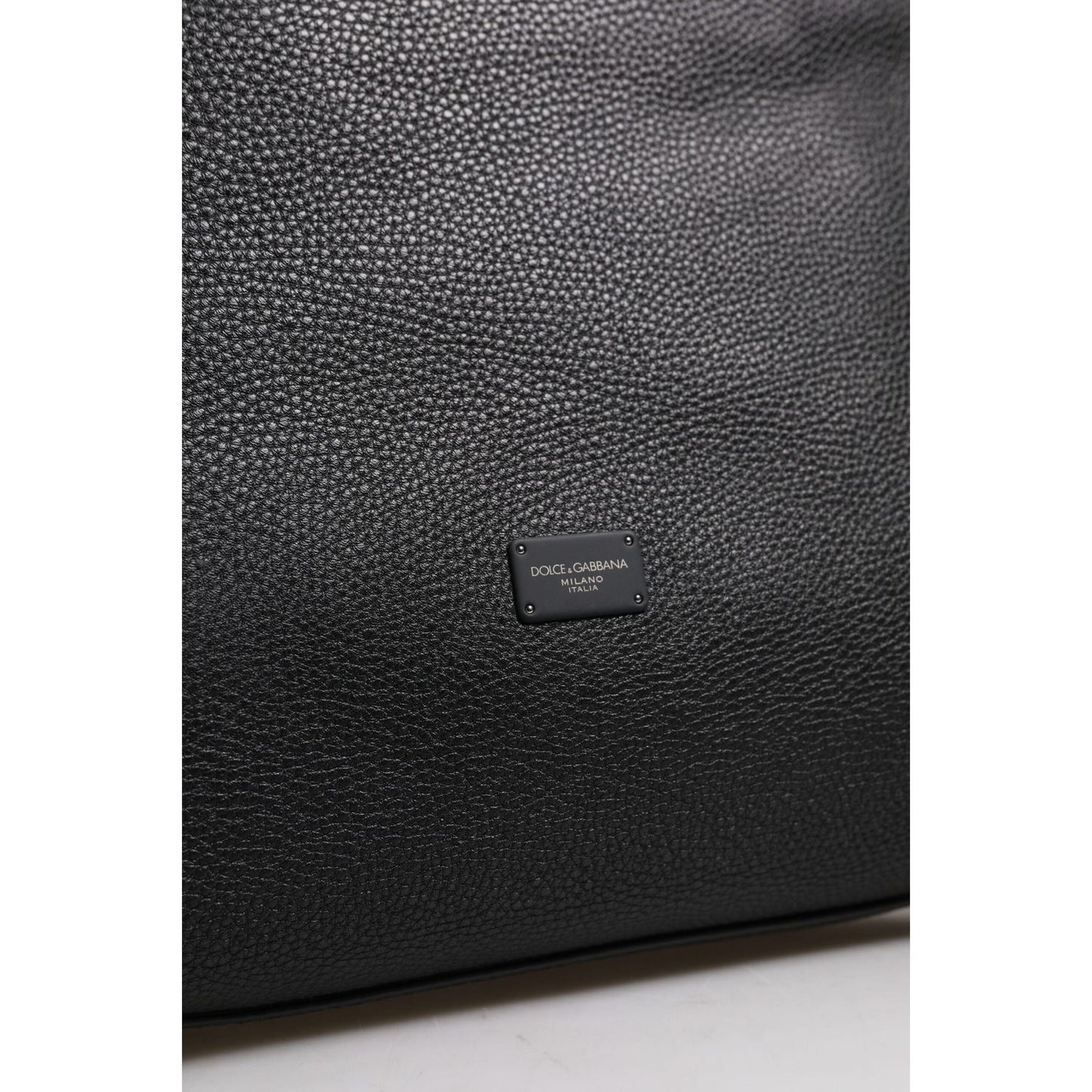 Dolce & Gabbana Black Calfskin Leather Hand Shoulder Duffle Bag BAG4347