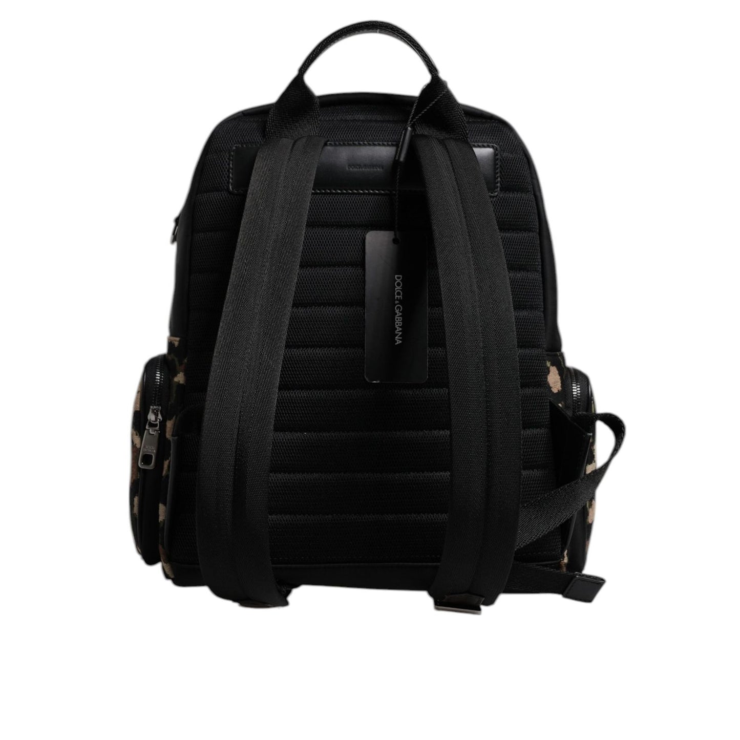Dolce & Gabbana Multicolor Leopard Print DG Logo Plaque Men Backpack Bag BAG4349