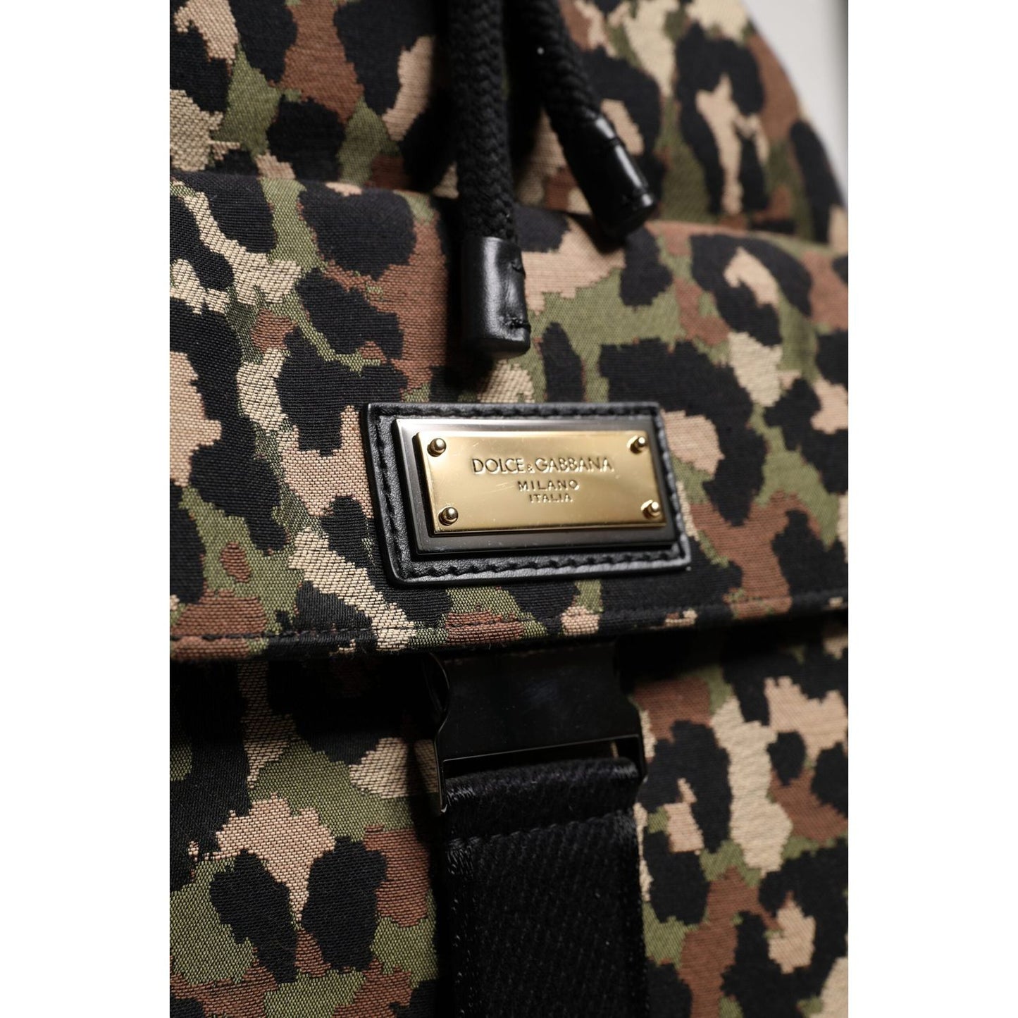 Dolce & Gabbana Multicolor Leopard Cotton Shoulder Bucket Bag BAG4354