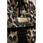 Dolce & Gabbana Multicolor Leopard Cotton Shoulder Bucket Bag BAG4354