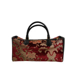 Dolce & Gabbana Multicolor Leather Brocade Velvet Travel Duffle Tote Bag BAG4369