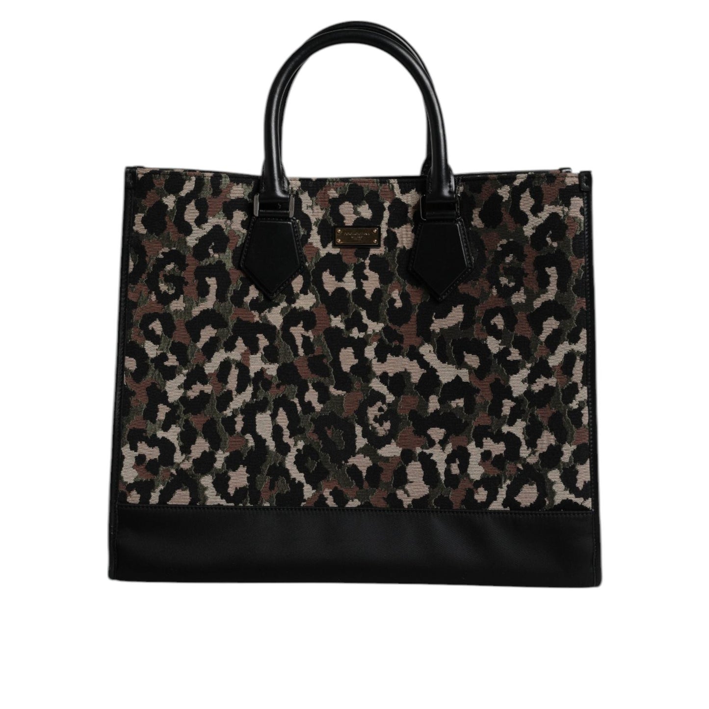 Dolce & Gabbana Multicolor Leopard Shopping Tote Shoulder Bag BAG4370