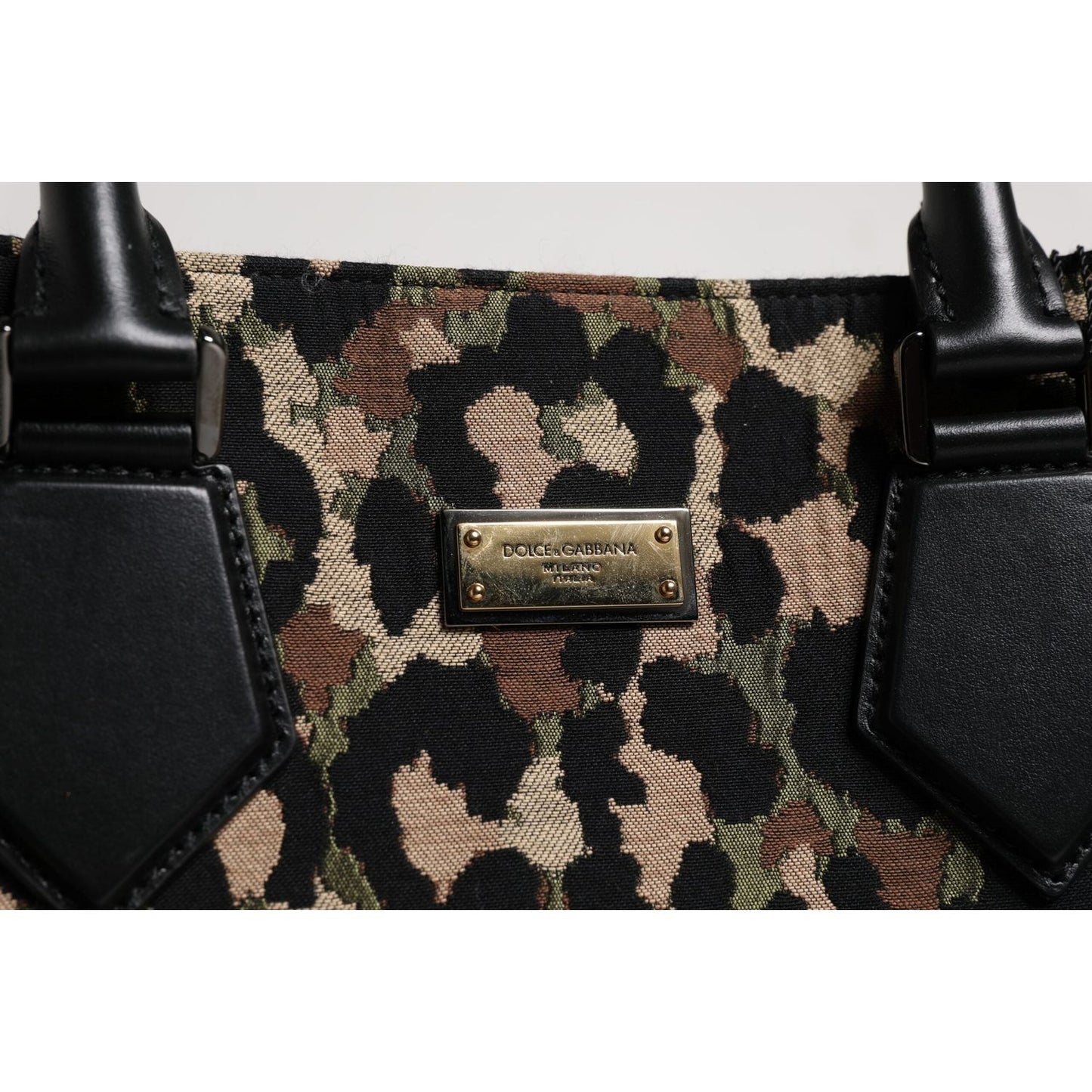 Dolce & Gabbana Multicolor Leopard Shopping Tote Shoulder Bag BAG4370