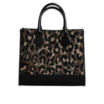 Dolce & Gabbana Multicolor Leopard Shopping Tote Shoulder Bag BAG4371