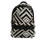 Dolce & Gabbana Black White Nylon Leather Travel Back Pack Bag BAG4374