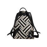 Dolce & Gabbana Black White Nylon Leather Travel Back Pack Bag BAG4374