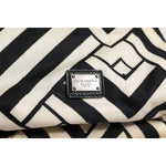 Dolce & Gabbana Black White Nylon Leather Travel Back Pack Bag BAG4374