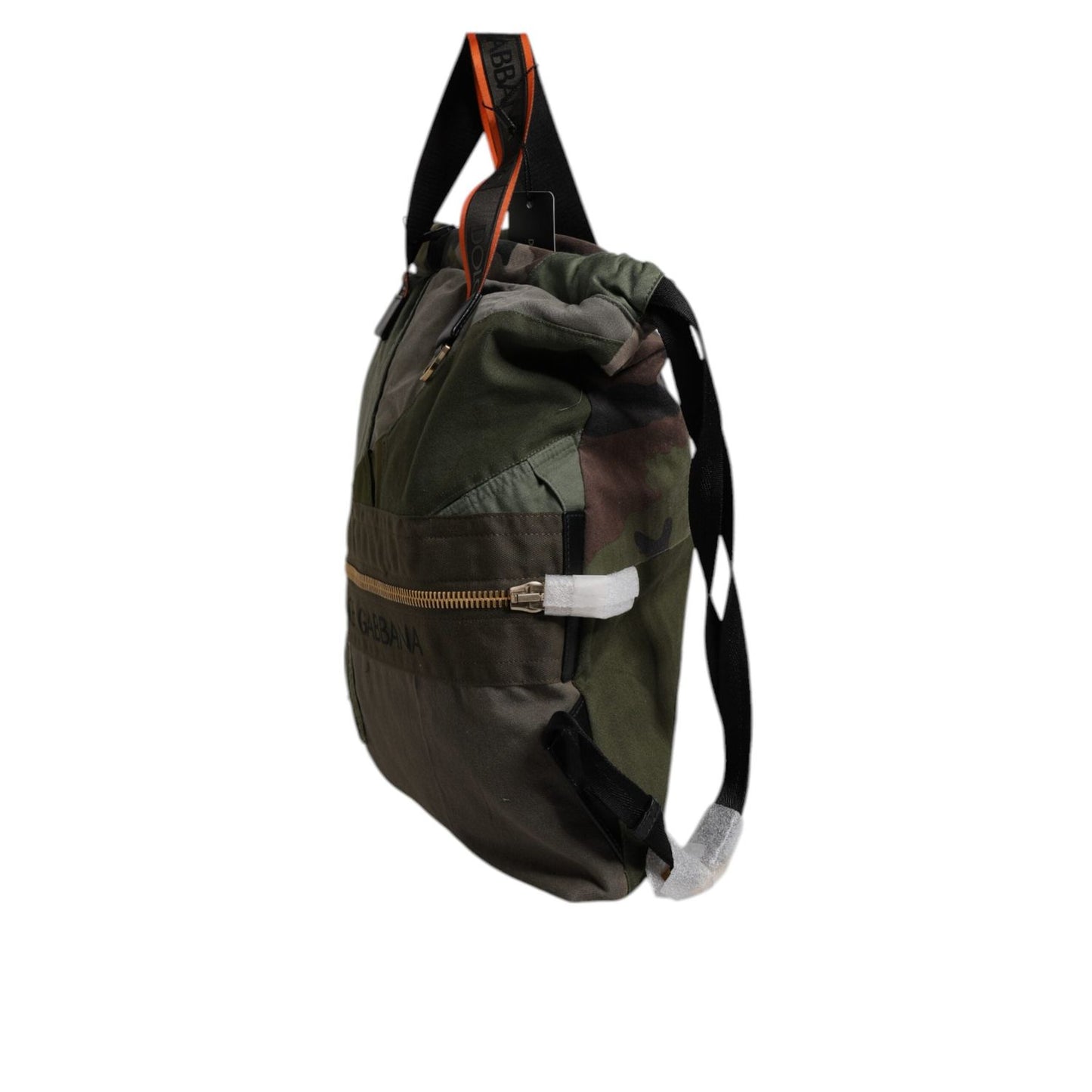 Dolce & Gabbana Military Green Patchwork Rucksack Backpack Bag BAG4399