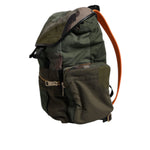 Dolce & Gabbana Military Green Patchwork Travel Backpack Bag BAG4475