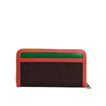 Dolce & Gabbana Brown Textured Leather Zip Around Continental Wallet