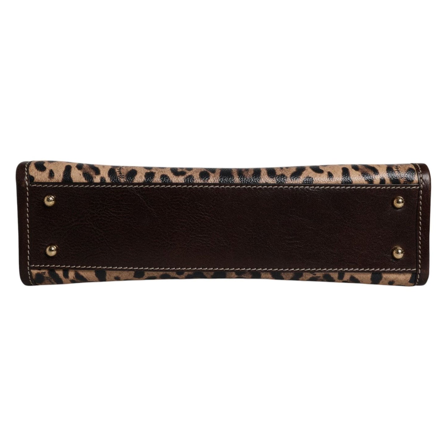 Dolce & Gabbana Brown Leopard Leather Shoulder Strap Tote Bag BAG4328