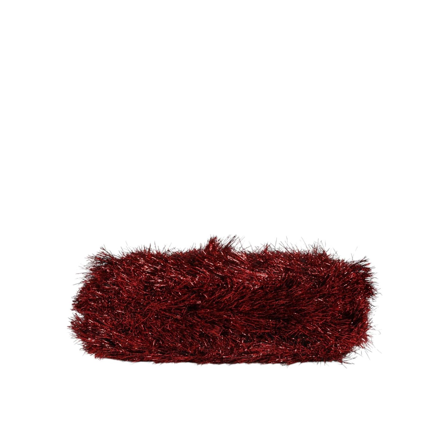 Dolce & Gabbana Red Gold Chain VANDA Tinsel Crystals Evening Clutch Bag