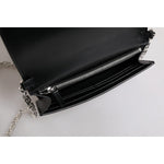 Versace Black Calfskin Leather Chain Strap Shoulder Crossbody Bag BAG4391