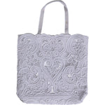 Dolce & Gabbana White Cordonetto Lace Beatrice Tote Shopping Bag BAG4396
