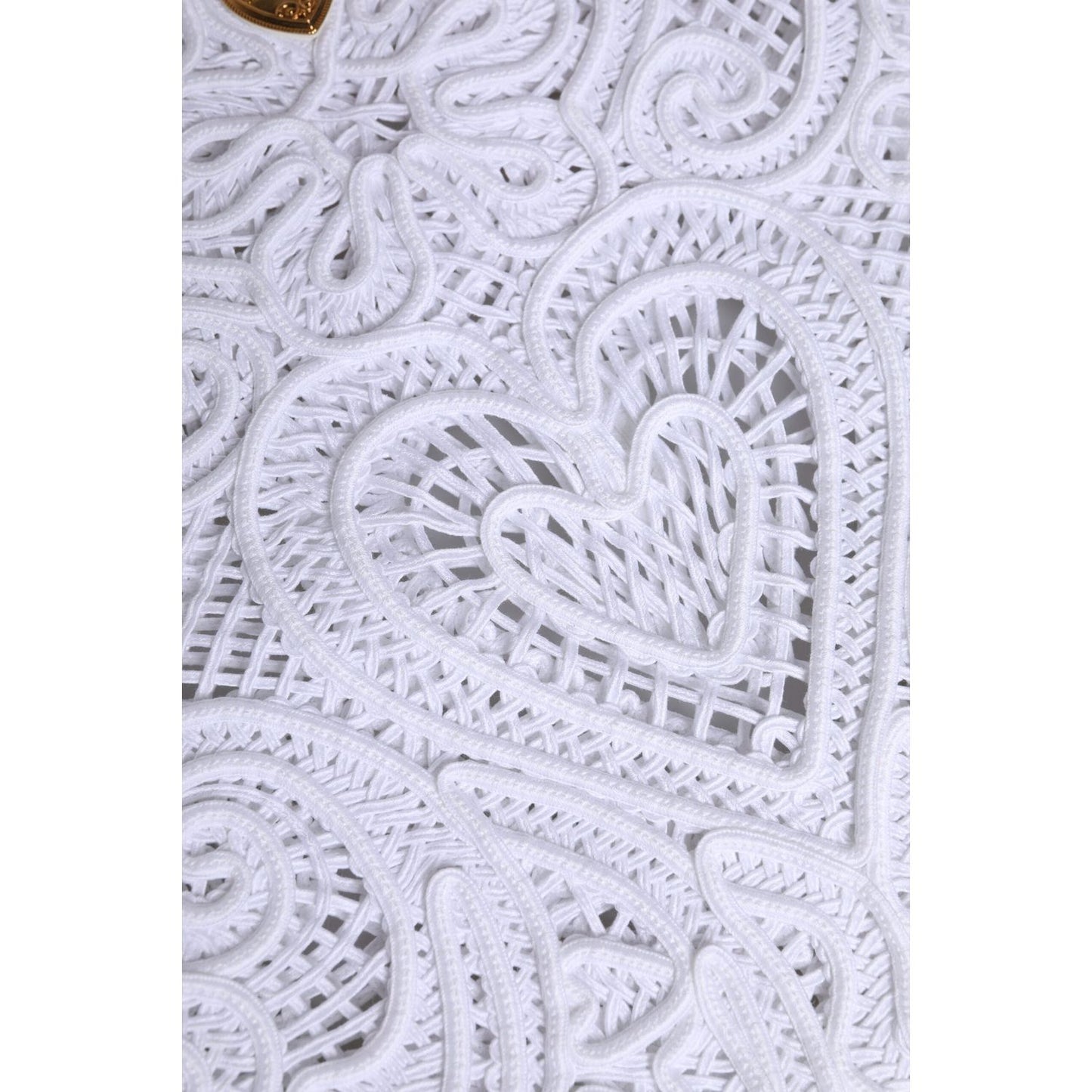 Dolce & Gabbana White Cordonetto Lace Beatrice Tote Shopping Bag BAG4397
