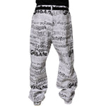 Dolce & Gabbana White Logo Print Straight Men Denim Jeans PAN75139-56