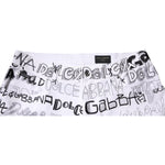 Dolce & Gabbana White Logo Print Straight Men Denim Jeans PAN75139-56