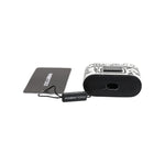 Dolce & Gabbana Black White Leather Scribble Embossed Logo Airpods Case SMY10655