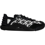 Dolce & Gabbana Black Logo Lace Up Low Top NS1 Sneakers Shoes MV7202-44