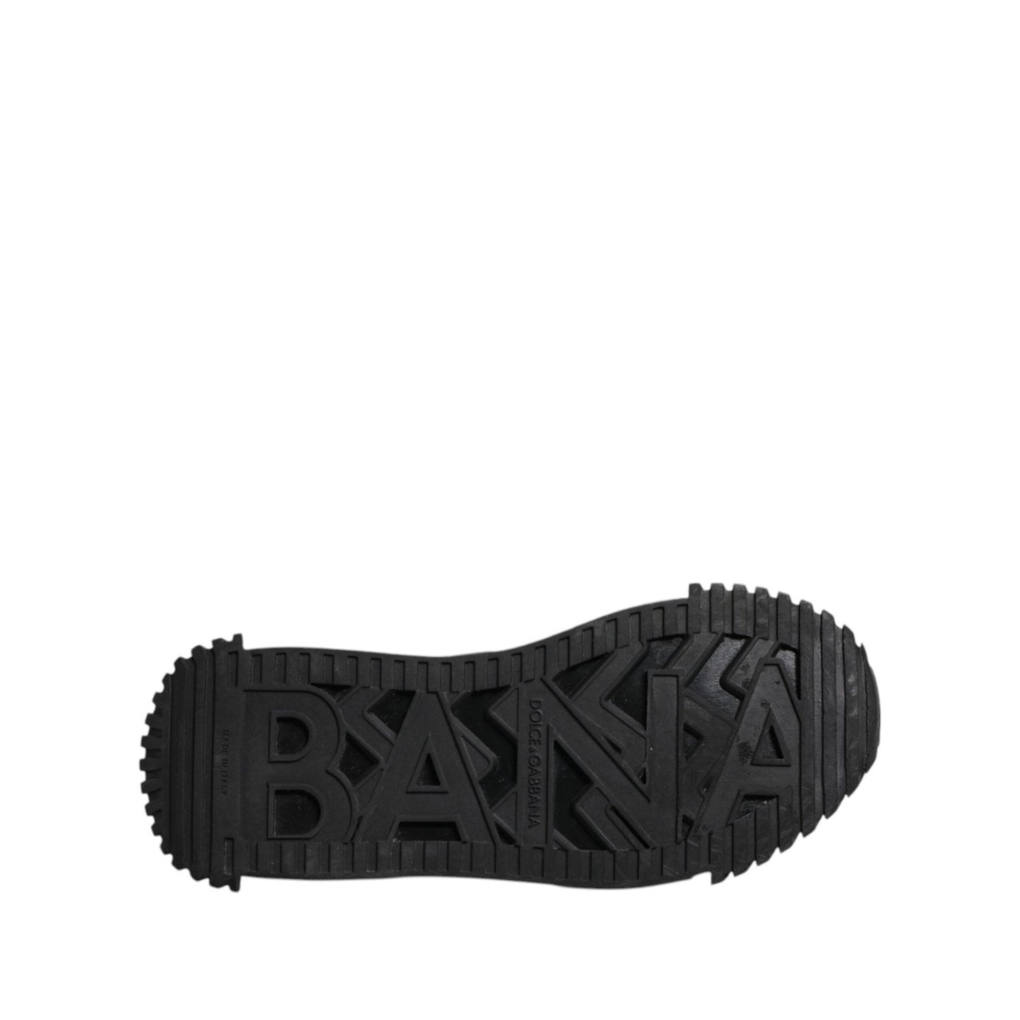 Dolce & Gabbana Black Logo Lace Up Low Top NS1 Sneakers Shoes MV7204-40