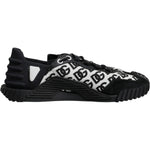 Dolce & Gabbana Black Logo Lace Up Low Top NS1 Sneakers Shoes MV7205-44