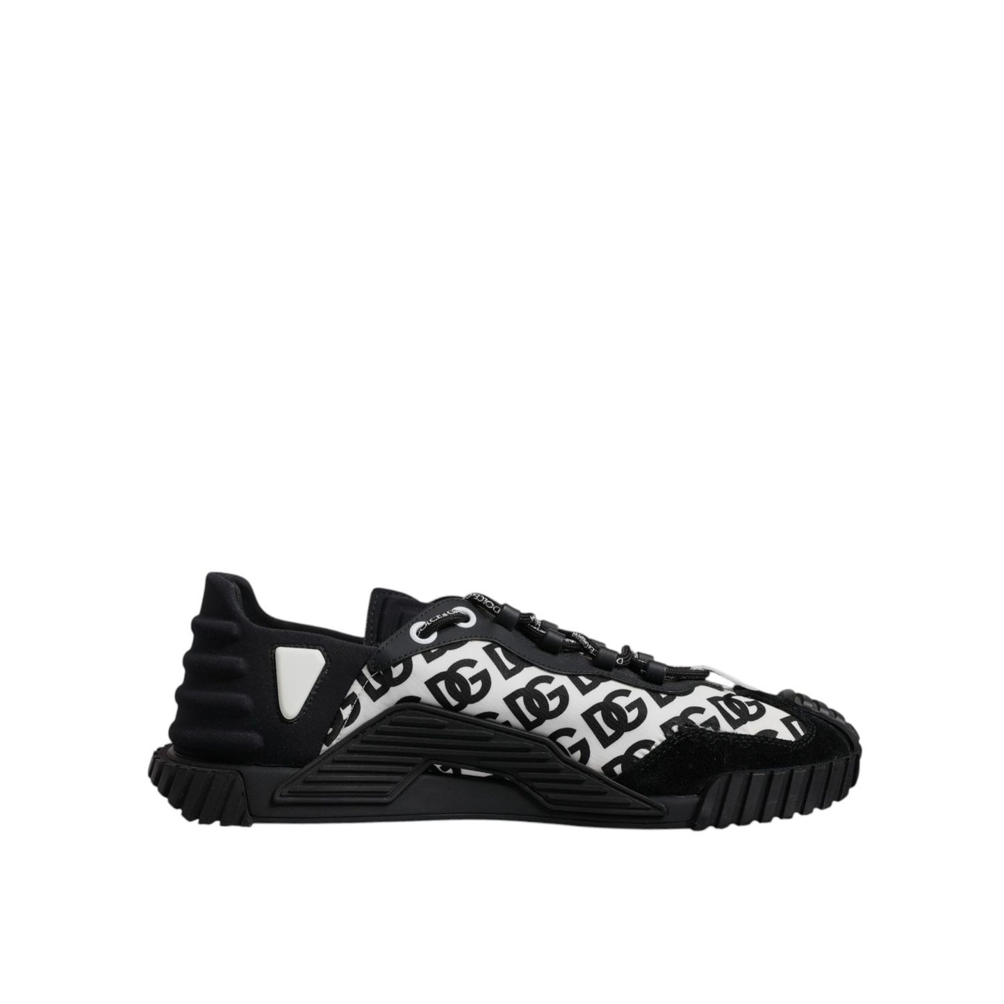 Dolce & Gabbana Black Logo Lace Up Low Top NS1 Sneakers Shoes MV7212-41