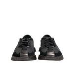 Dolce & Gabbana Black Silver Logo Low Top Men Sneakers Shoes MV7233-41