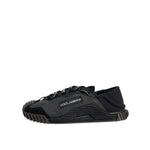 Dolce & Gabbana Black Silver Logo Low Top Men Sneakers Shoes MV7233-41