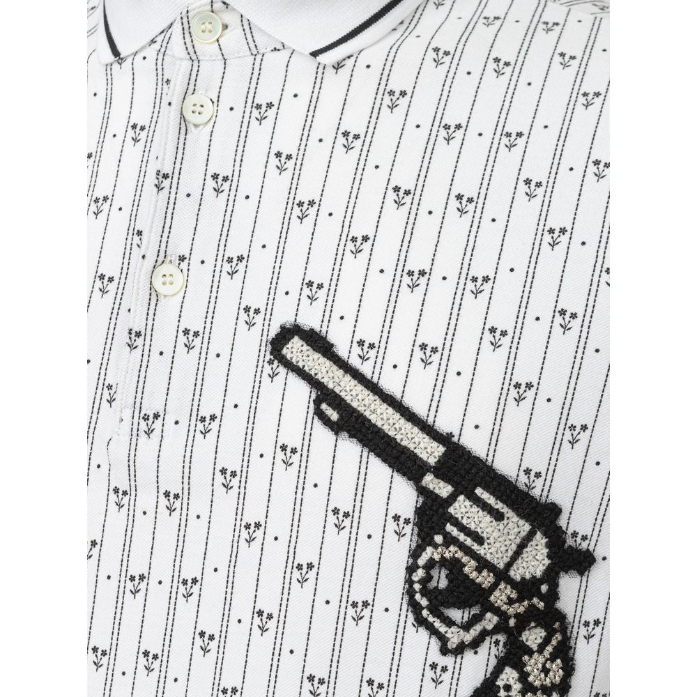 Dolce & Gabbana White Cotton Polo Shirt DO-5673666-IT46 | S