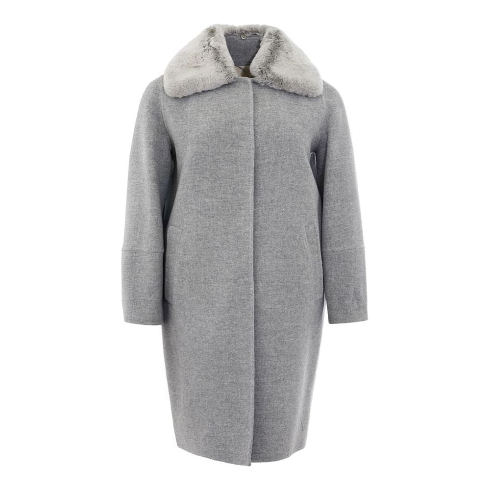 Herno Elegant Gray Wool Jacket for Timeless Style HE-1808662-IT42|M