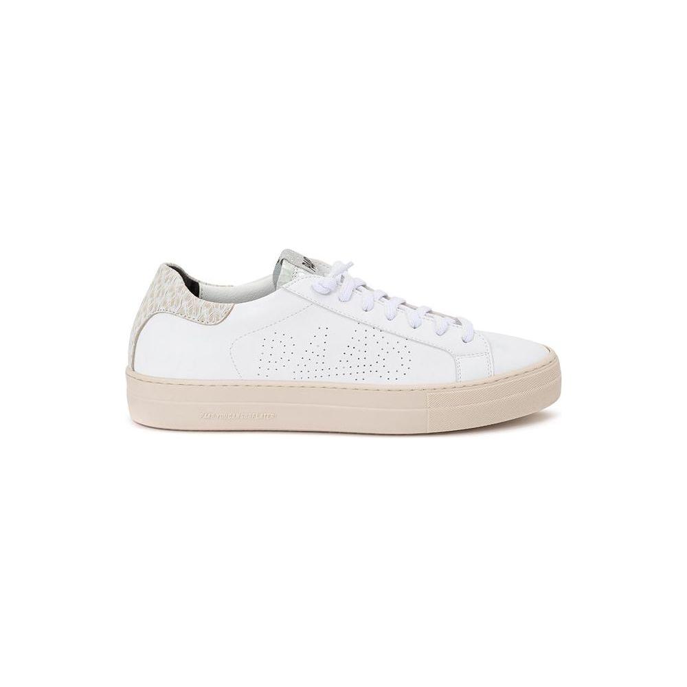 P448 White Leather Sneakers Elegant Casual Footwear P-2466666-EU36/US6